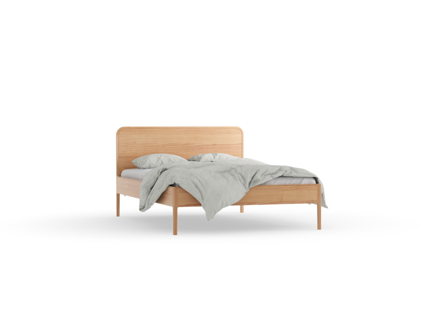 Bett Tenso mit Holzbetthaupt, Buche