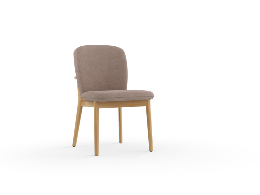  Stuhl Kilian, ohne Armlehne, Wollstoff Kaland Torf, Eiche