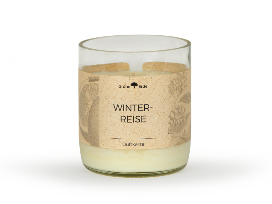 Natürliche Rapswachskerze Winterreise