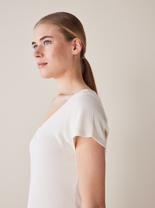 Shirt-Kurzarm, Baumwolle, natur