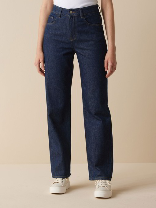 Jeans straight, 100 % Bio-Baumwolle, dark denim