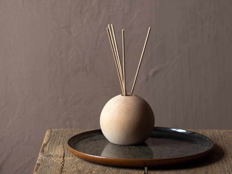 Raumduft Diffuser aus Zirbenholz, rund 
