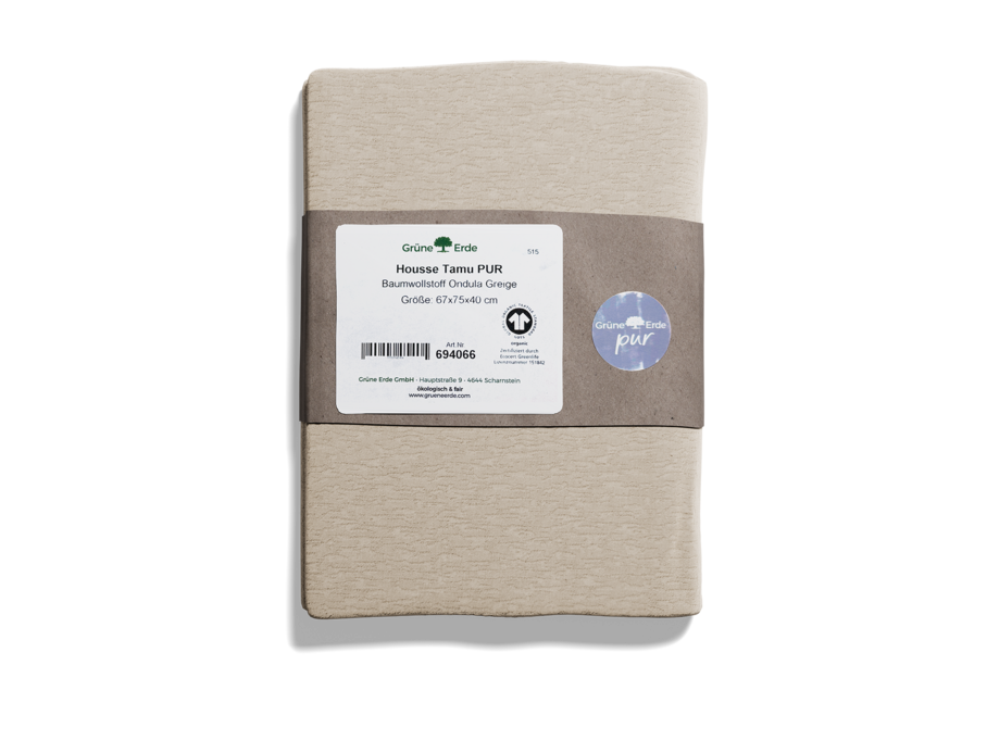 Housse Tamu Pur, Baumwollstoff Ondula Greige