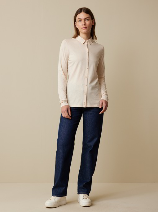 Blusenshirt Langarm, creme