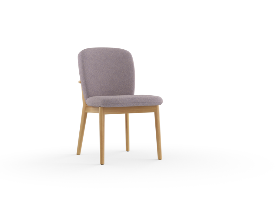  Stuhl Kilian, ohne Armlehne, Wollstoff Elverum Torfblau, Eiche