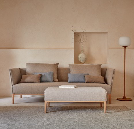  NATURTEXTIL BEST zertifizierten Möbelstoffe - Sofa Lorea aus elastischem Naturlatex, Kokoslatex und Schurwolle.