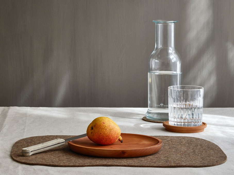 Tischset aus Wollfilz, braun