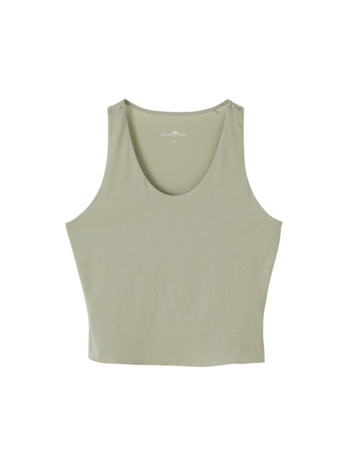 Yogatop aus Baumwolljersey, salbei
