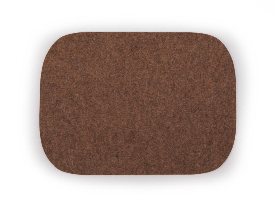 Tischset aus Wollfilz, braun
