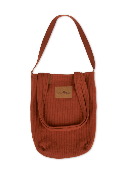 Tasche aus Bio-Baumwolle, kastanie
