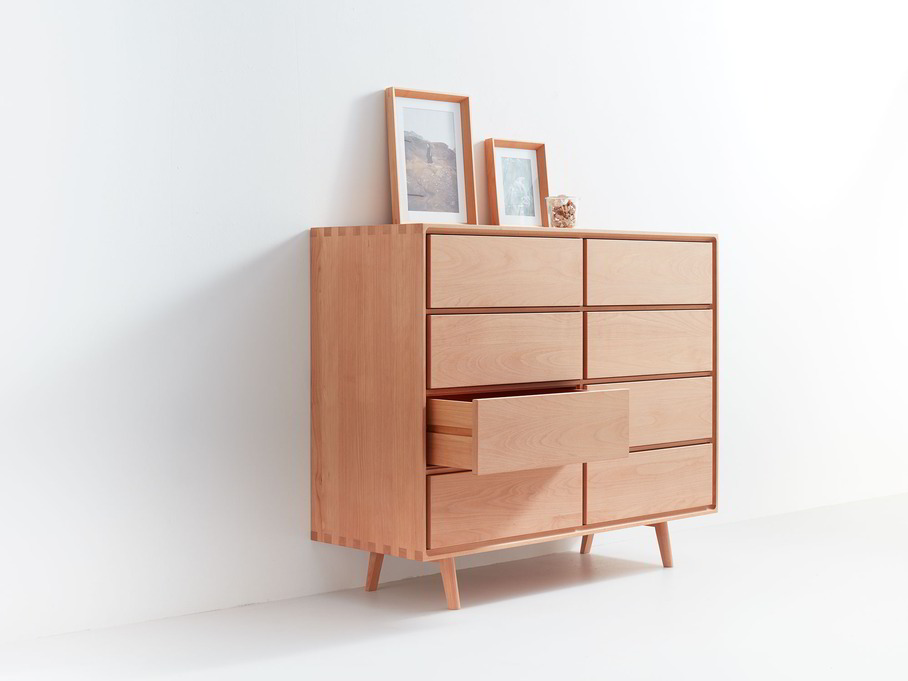 Highboard Tesoro mit 8 Laden,  Buche