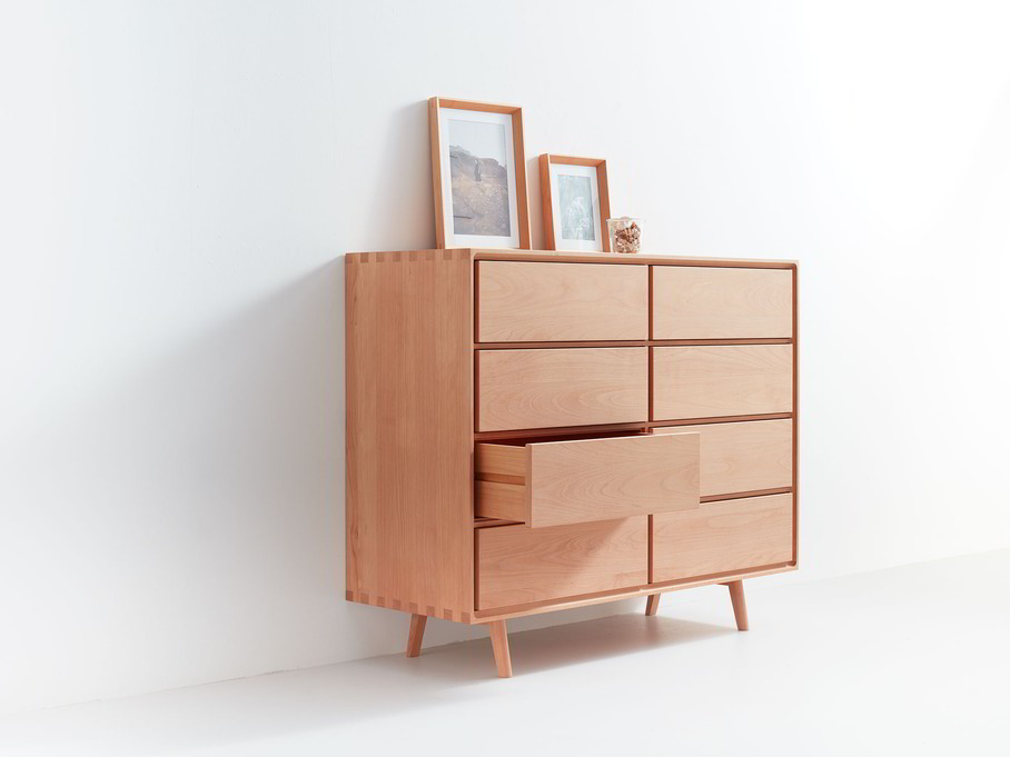 Highboard Tesoro mit 8 Laden,  Buche