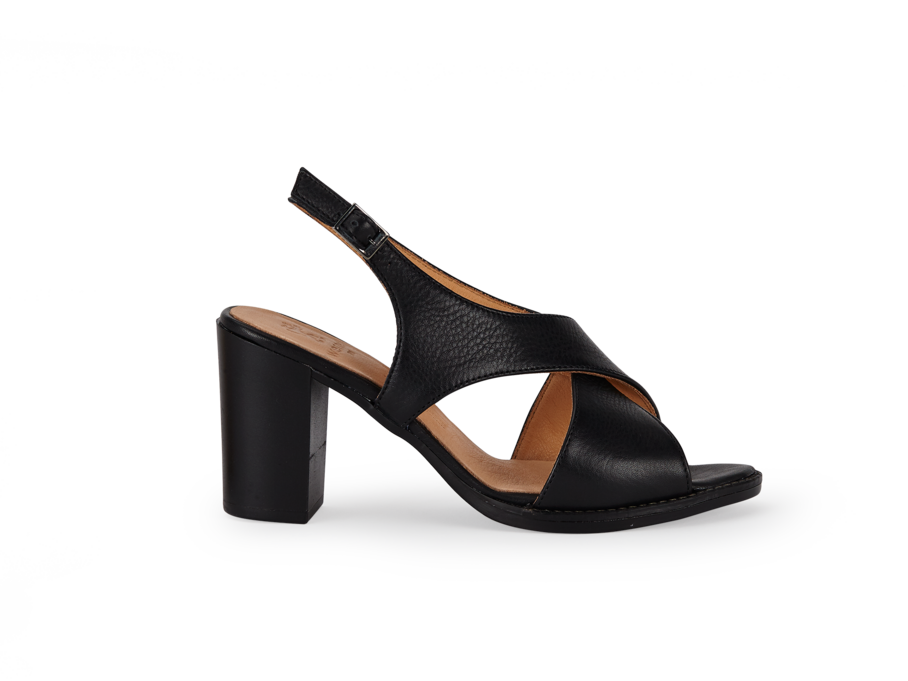 Ledersandale in schwarz
