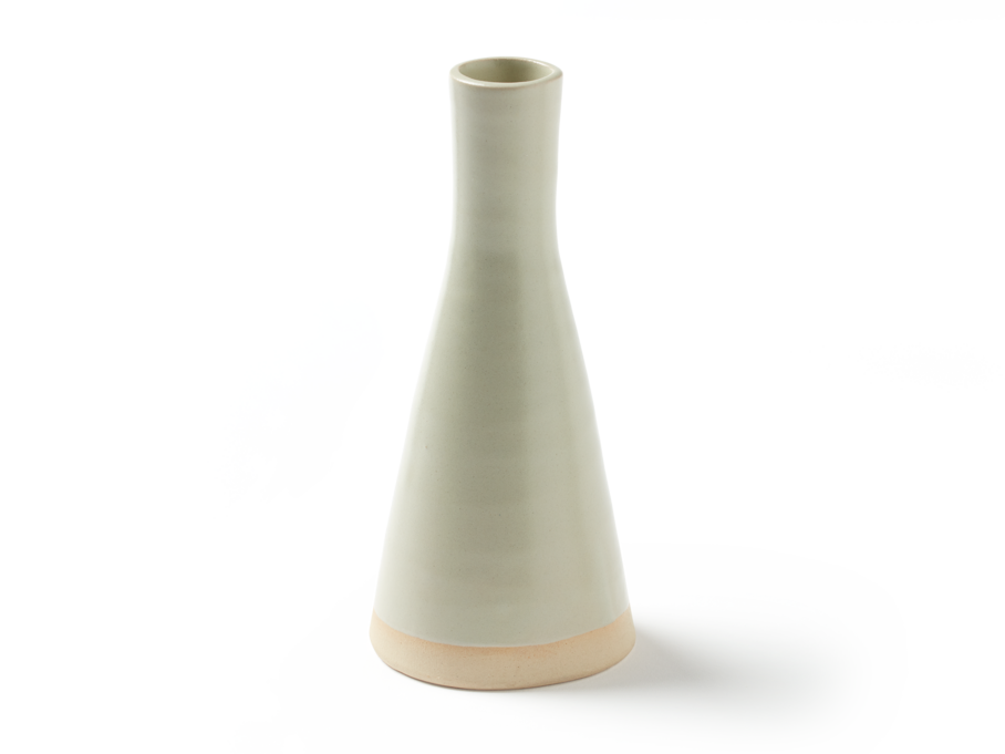 Kerzenständer oder Blumenvase aus Porzellan, sand