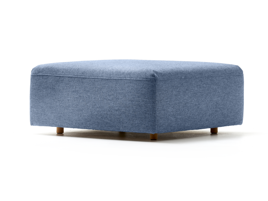 Hocker Sereno, bodennah, Eiche, Wollstoff Elverum Ozean