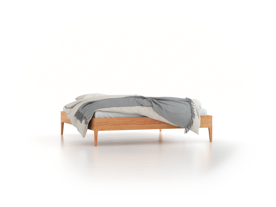 Bett Altro ohne Betthaupt, Fuß-Set vierkant/ konisch, 180 x 200 cm, Buche