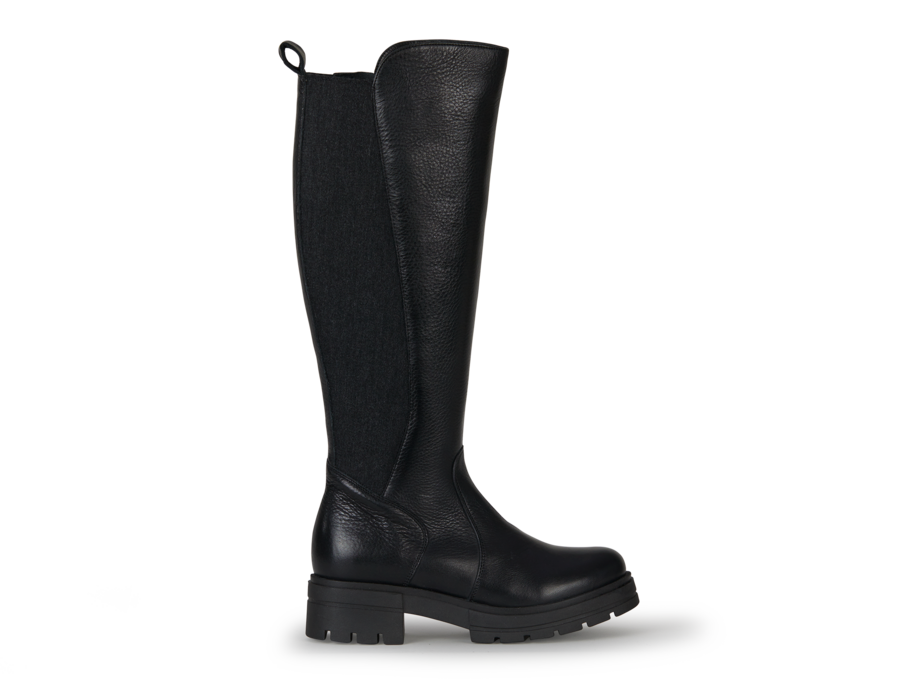 hoher Stiefel, schwarz