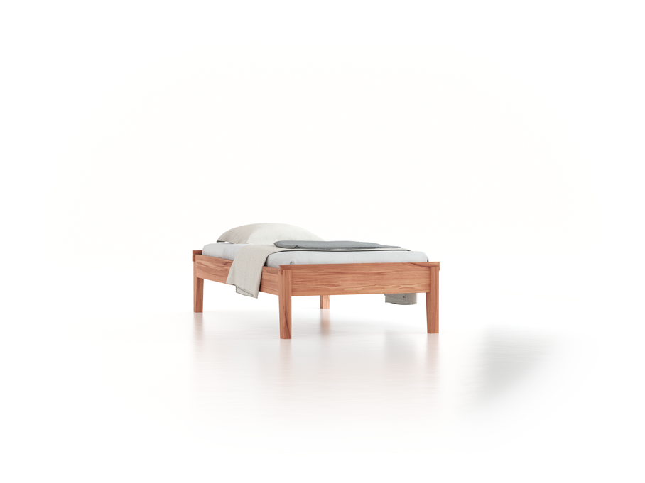 Bett Alpina ohne Betthaupt, 100 x 200 cm, Kernbuche