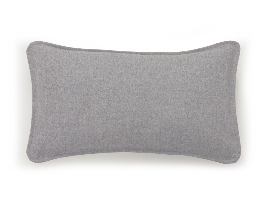Sofakissen Doppio, 30 x 50 cm, Wollstoff Stavang Kiesel