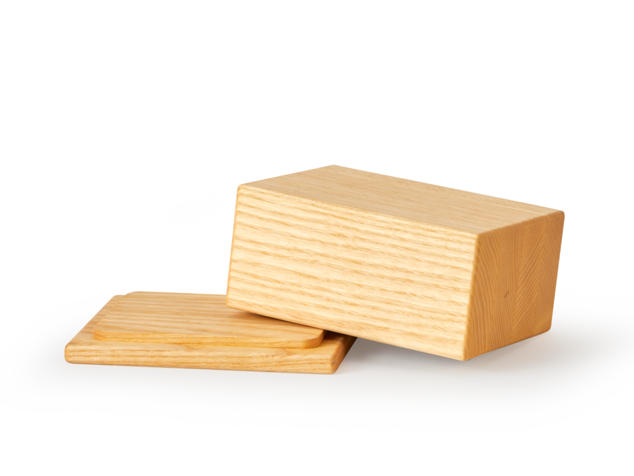Butterdose aus Eschenholz