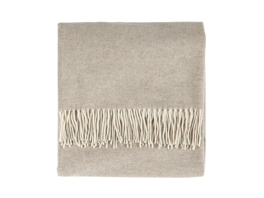 Lady Gray Wolldecke aus Lammwolle
