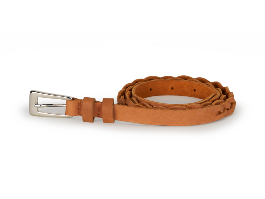 geflochtener Ledergürtel, croissant