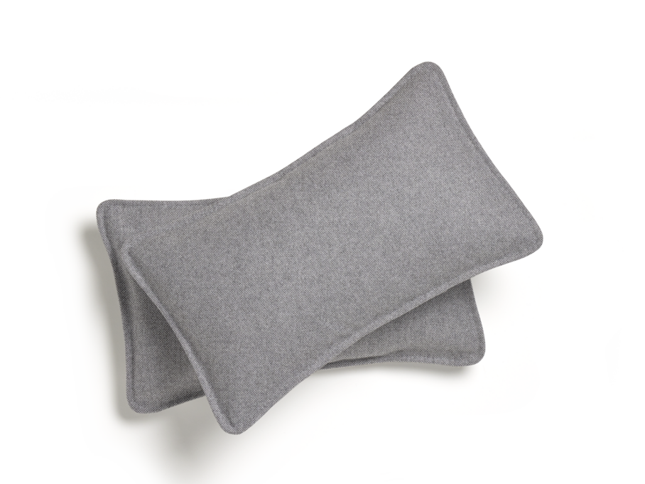 2er-Set Sofakissen Doppio, 30 x 50 cm, Überzug: Wollstoff Elverum Mocca 