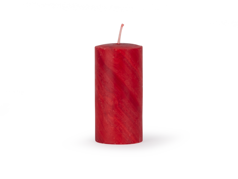 Stumpenkerze Rot Höhe 100 mm