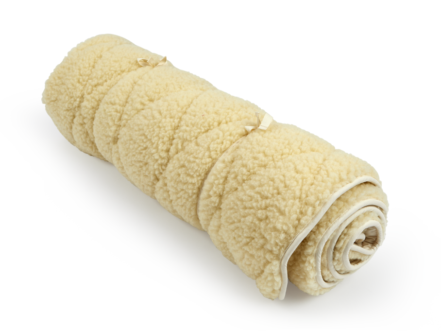 Yogamatte, natur mit Schurwollflor