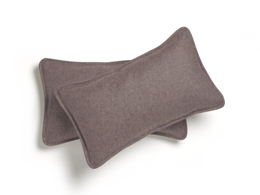 2er-Set Sofakissen Doppio, 30 x 50 cm, Überzug: Wollstoff Elverum Torfblau