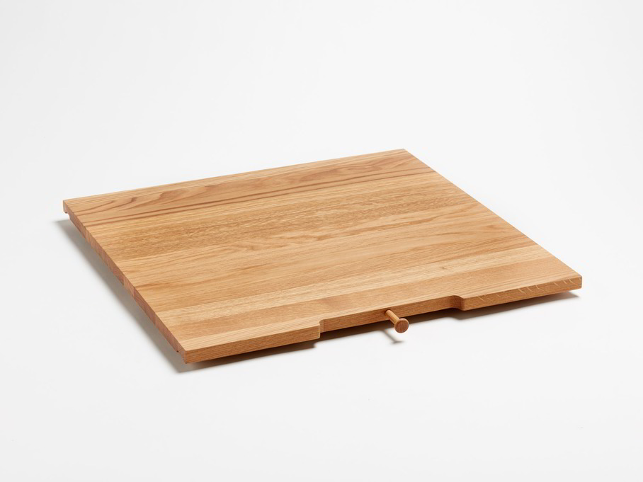Fachbrett mit Ausziehhaken für Kleiderschrank Kurido/ Hiraki,  Eiche