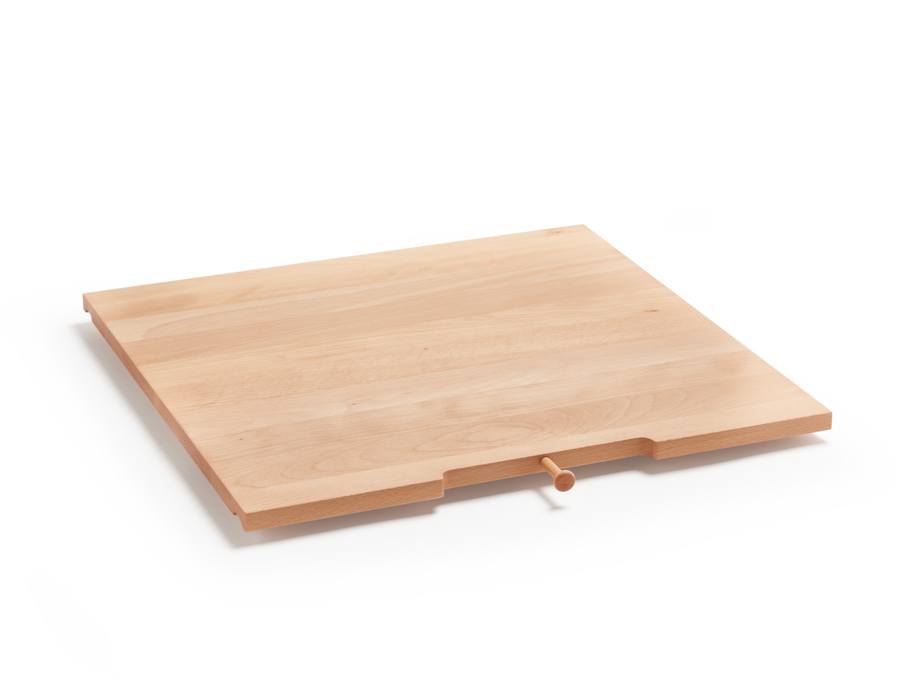 Fachbrett mit Ausziehhaken für Kleiderschrank Kurido/ Hiraki, Buche