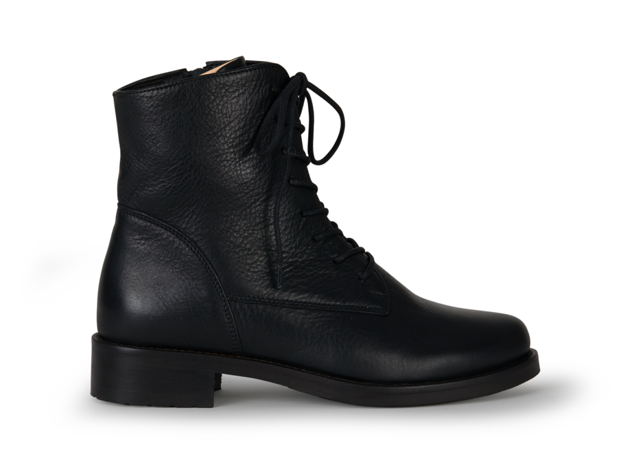 Schnürstiefelette, schwarz