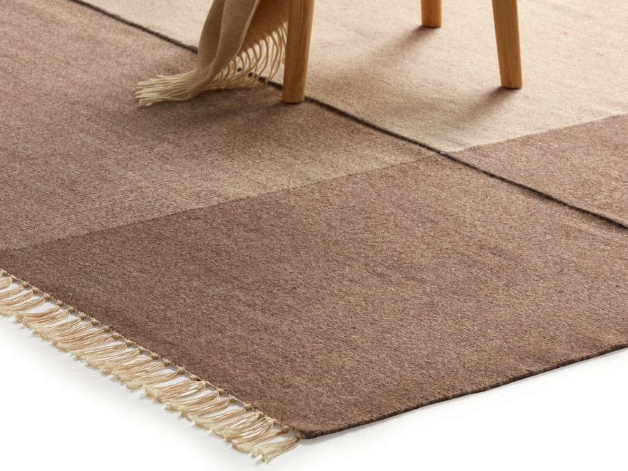 Naturteppich Kelim Mata, Sand/Torf