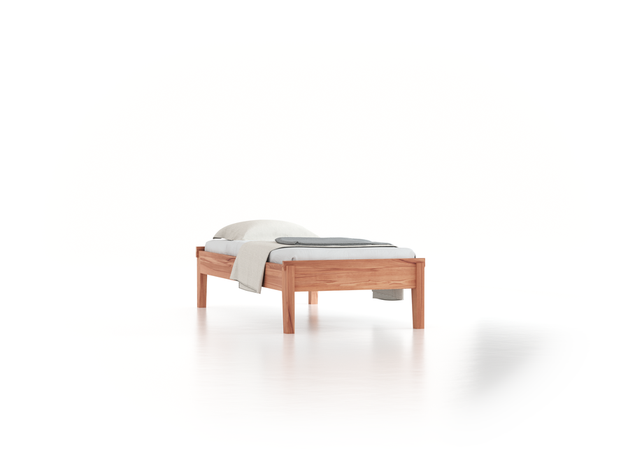Bett Alpina ohne Betthaupt, 90 x 200 cm, Kernbuche