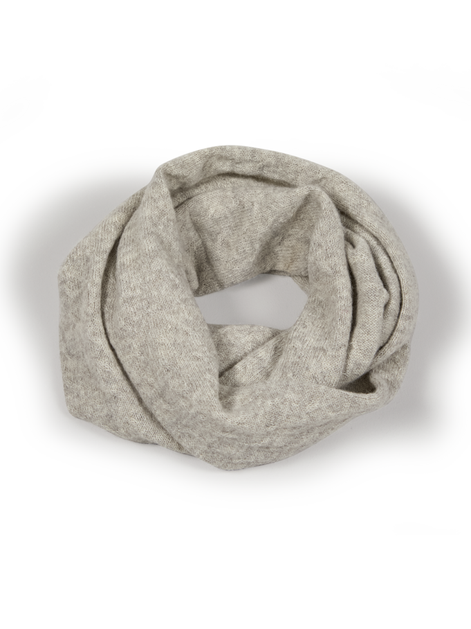 Strickschal aus Alpakawolle, grau melange