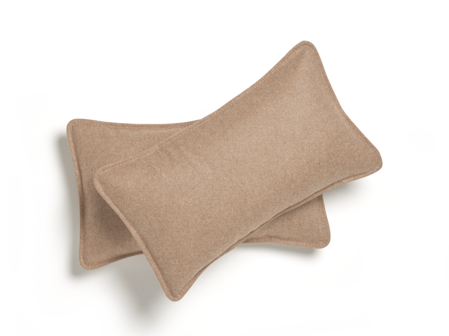 2er-Set Sofakissen Doppio, 30 x 50 cm, Überzug: Wollstoff Elverum Haselnuss