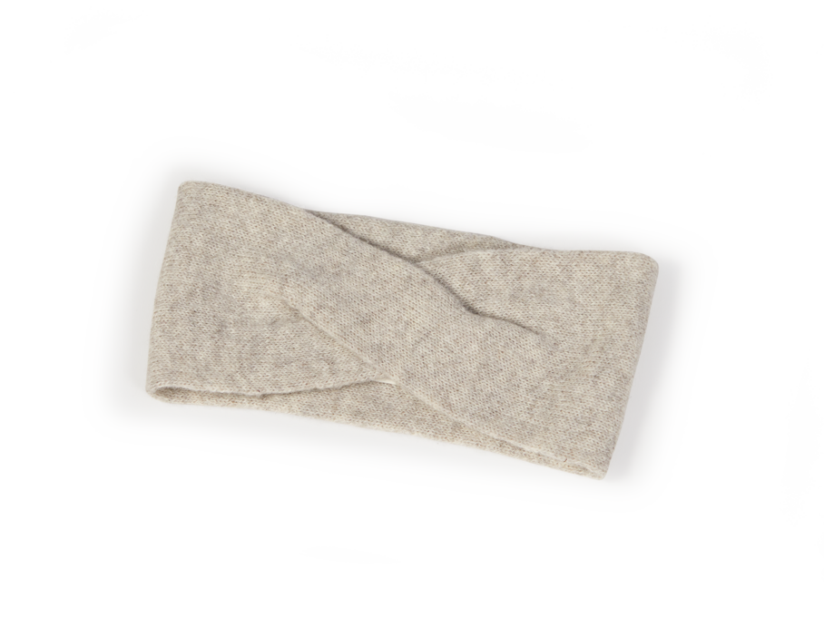 Strick-Stirnband, grau melange, one size