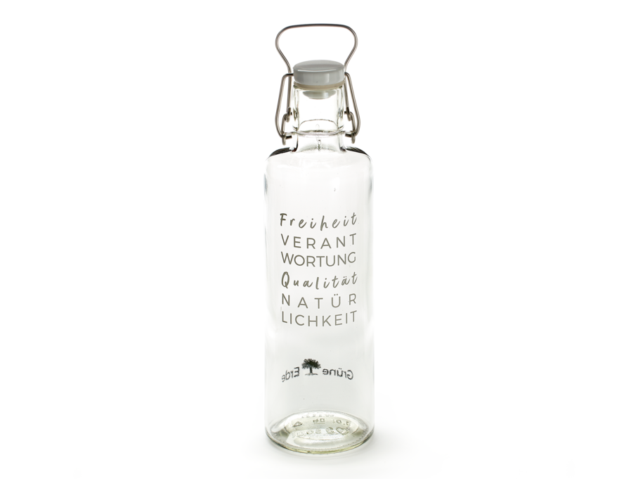 Trinkflasche Soulbottle 1,0 l mit Grüne Erde Grundwerte