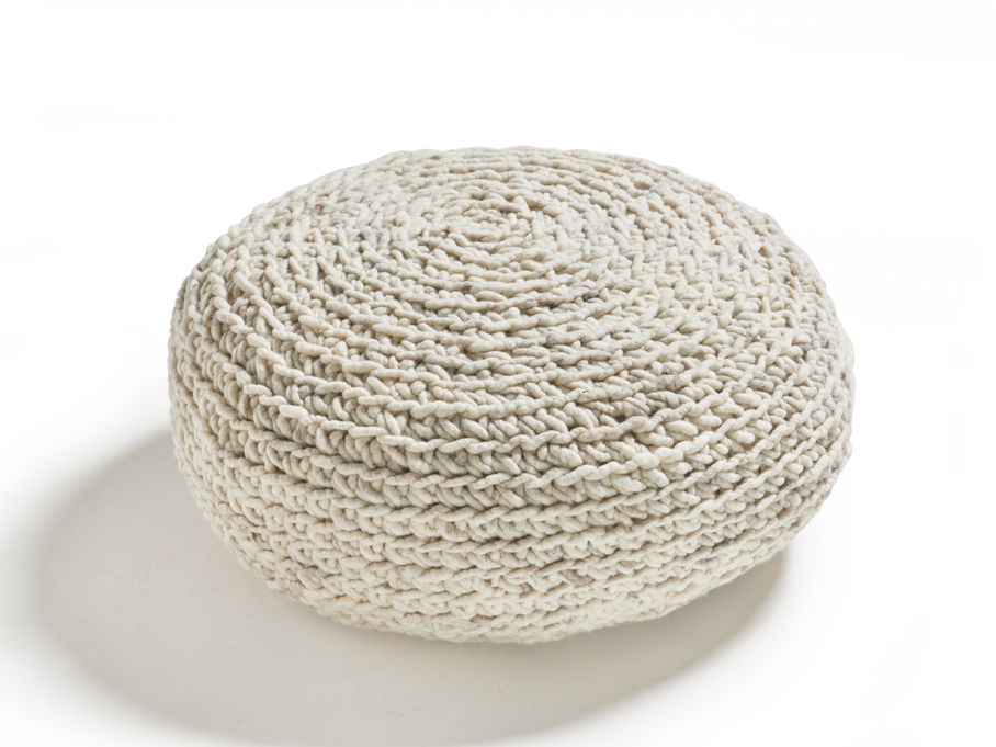 Sitzhocker MAGLIA, Naturweiß