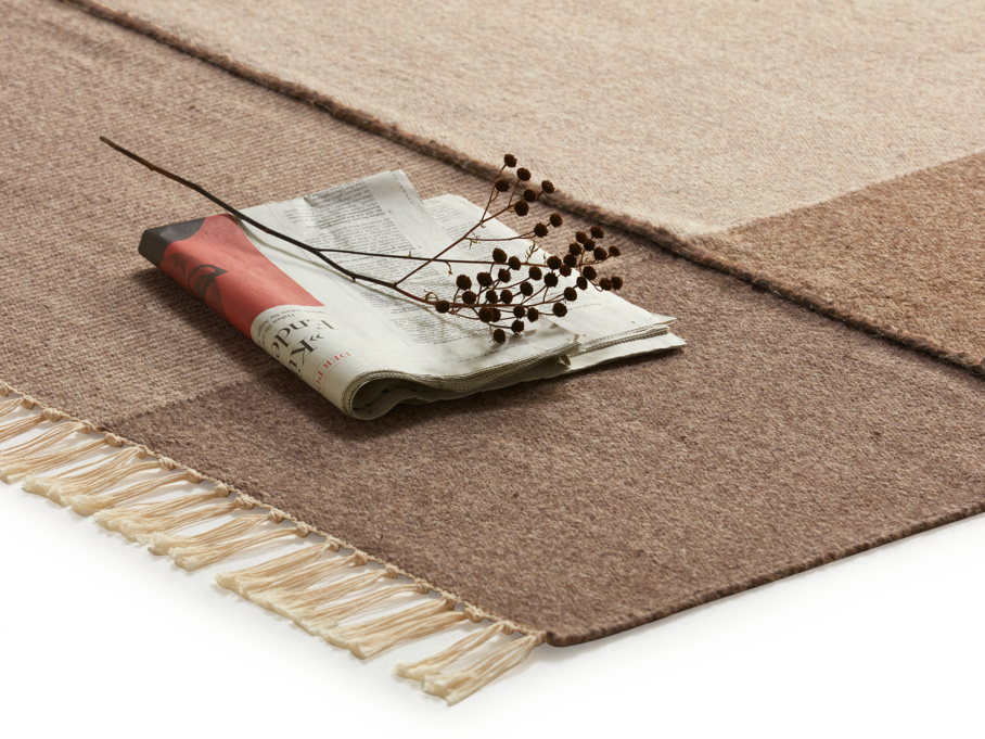 Naturteppich Kelim Mata, Sand/Torf