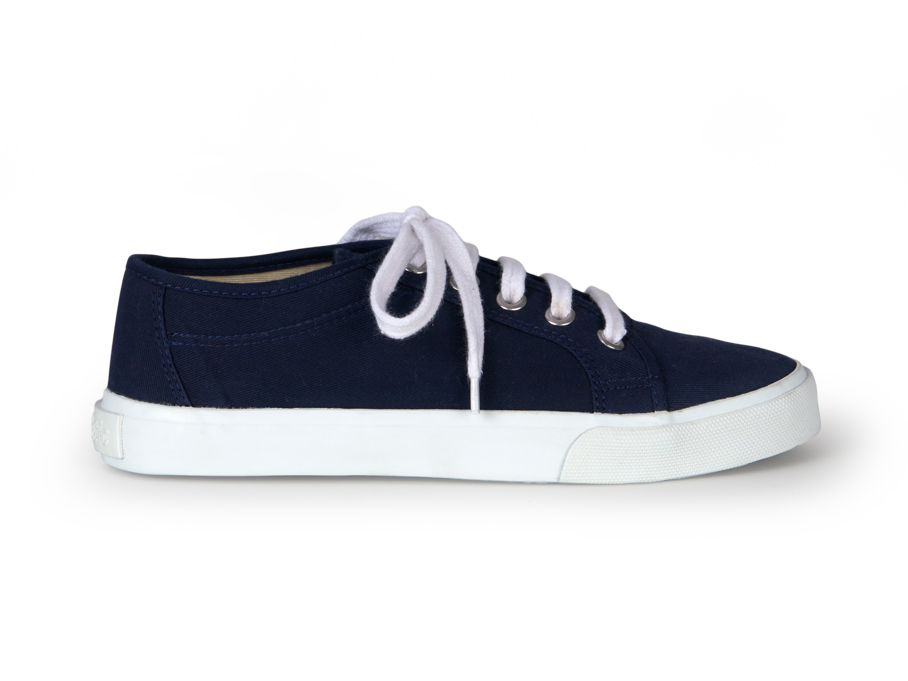 Baumwoll-Sneaker, dunkelblau