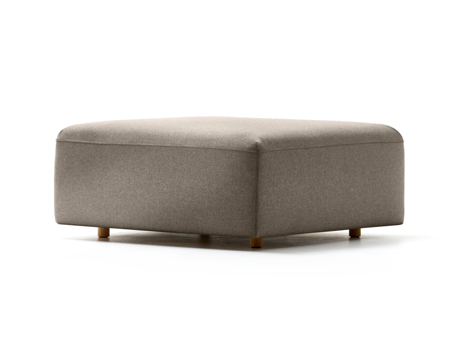 Hocker Sereno, bodennah, Eiche, Wollstoff Stavang Torf