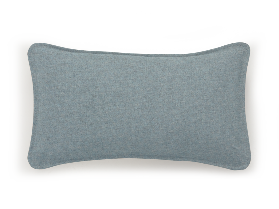 Sofakissen Doppio, 30 x 50 cm, Wollstoff Elverum Blaugrau