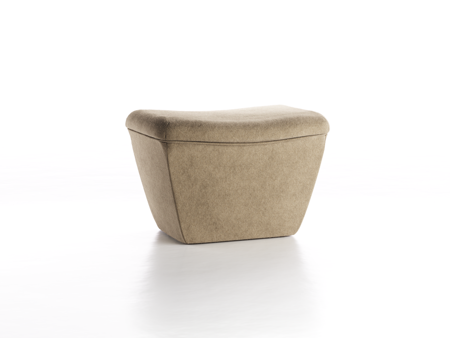 Hocker Coppini B 61,4 x T 44,5 x H 43 cm, mit Bezug, Wollstoff Stavang Haselnuss (65)