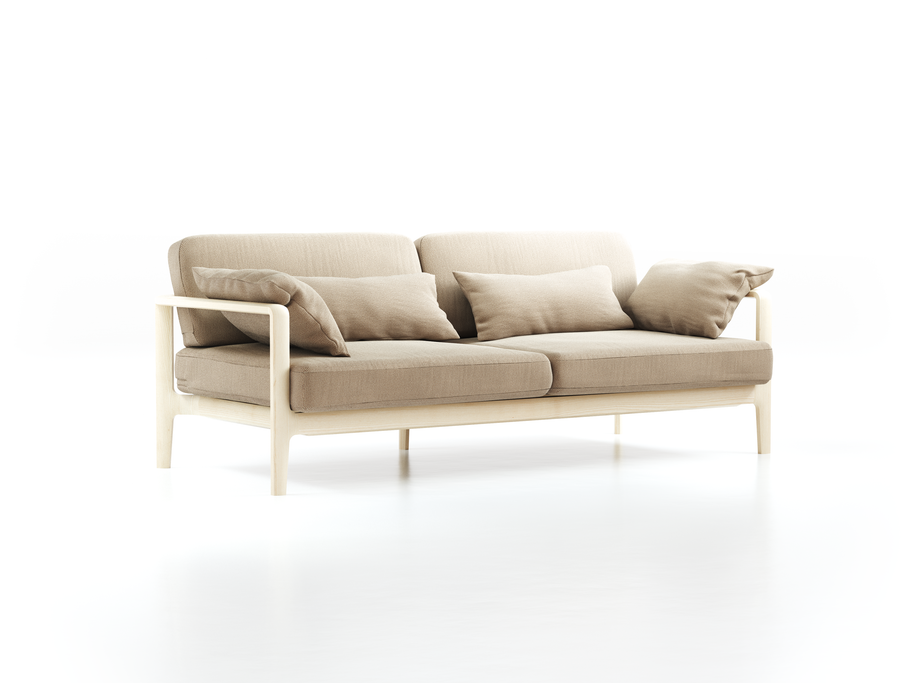 Einzelsofa Linera, breit, Wollstoff Elverum Haselnuss (74), Esche
