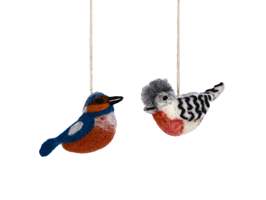 2er Set Filztiere, Eisvogelpärchen