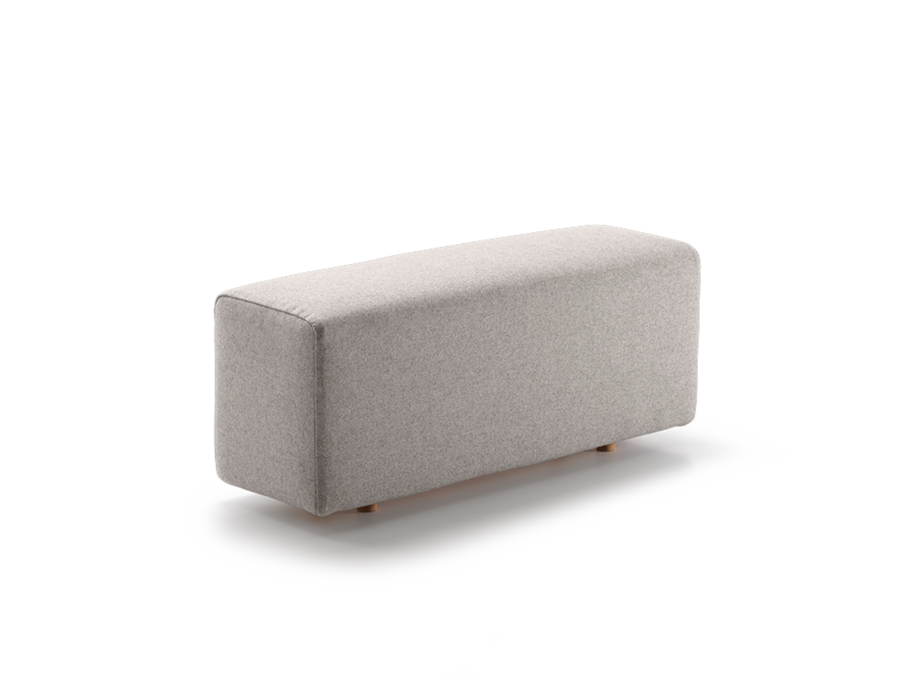 Sofa Alani Armlehne rechts, mit Bezug, Wollstoff Tano Natur
