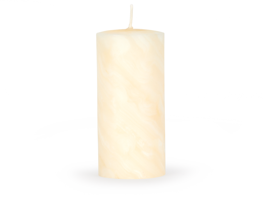 Stumpenkerze aus Bienenwachs, elfenbein