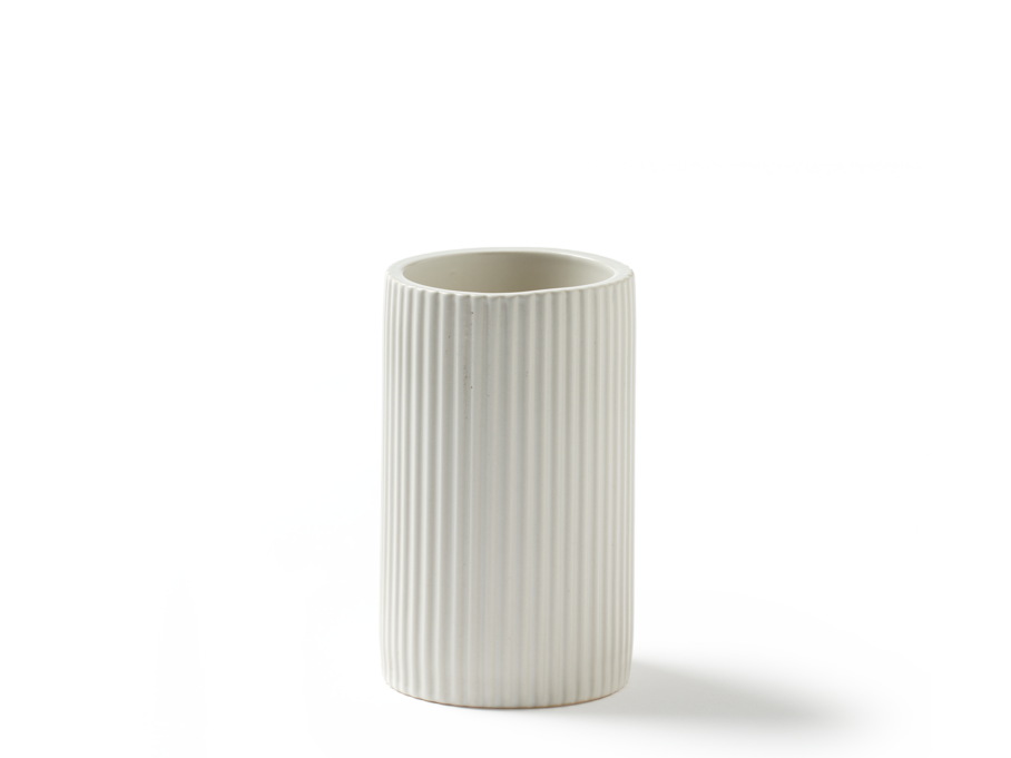 Vase aus Keramik, weiß
